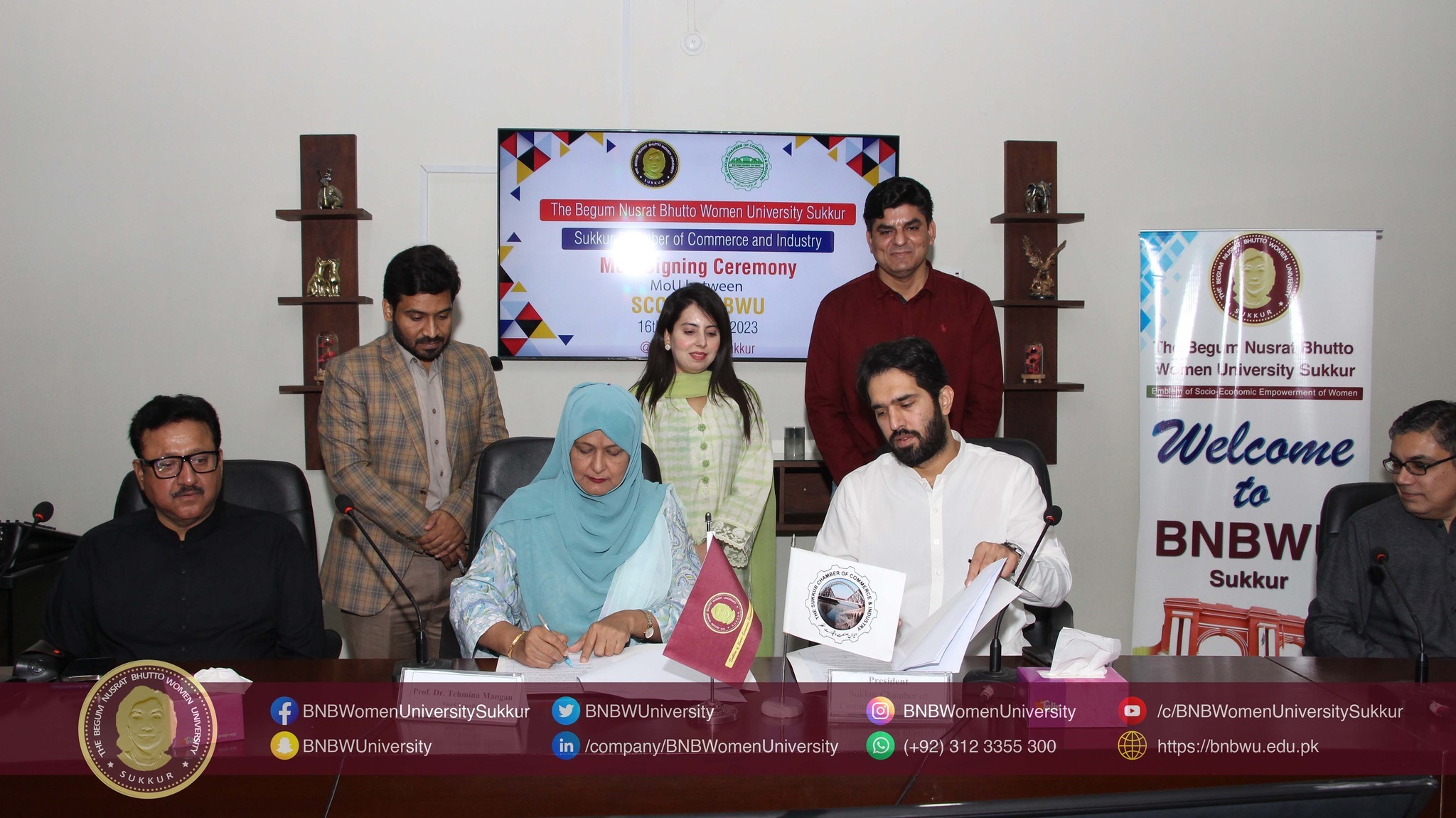 BNBWU Sukkur Signed MoU with Sukkur Chamber of Commerce & Industry (SCCI)
