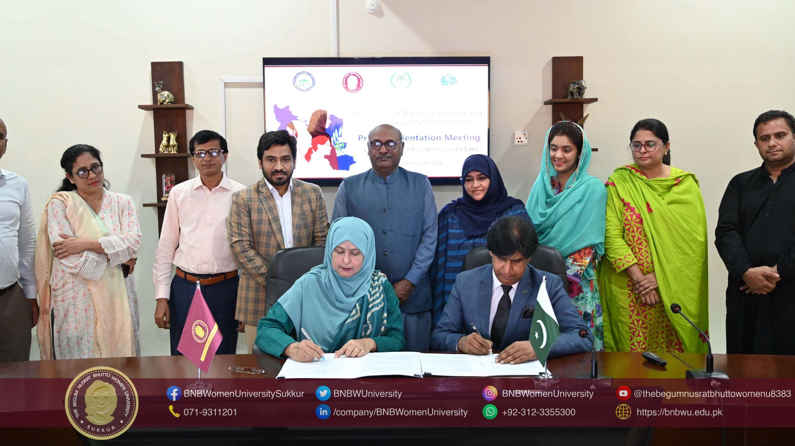 An MoU Between BNBWU Sukkur and Bhittai Social Watch & Advocacy