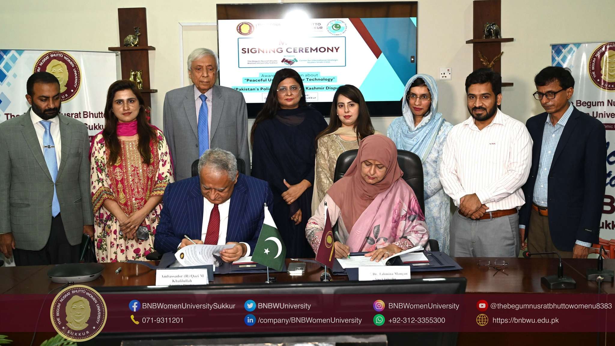 An MoU Between BNBWU Sukkur and CISSS