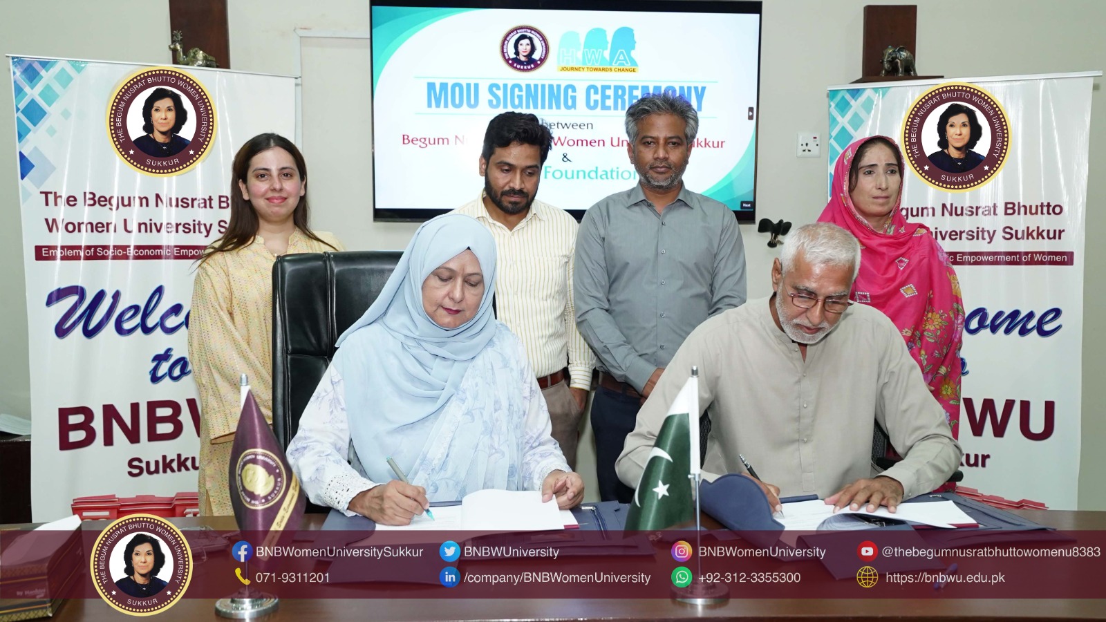 MoU Signing Ceremony between BNBWU and HWA Foundation